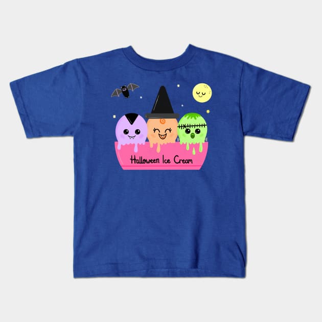 Halloween Ice Cream Kids T-Shirt by KirstyFinnigan